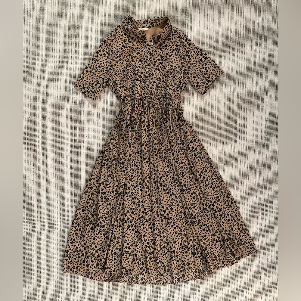 Bohme floral print short sleeve midi dress